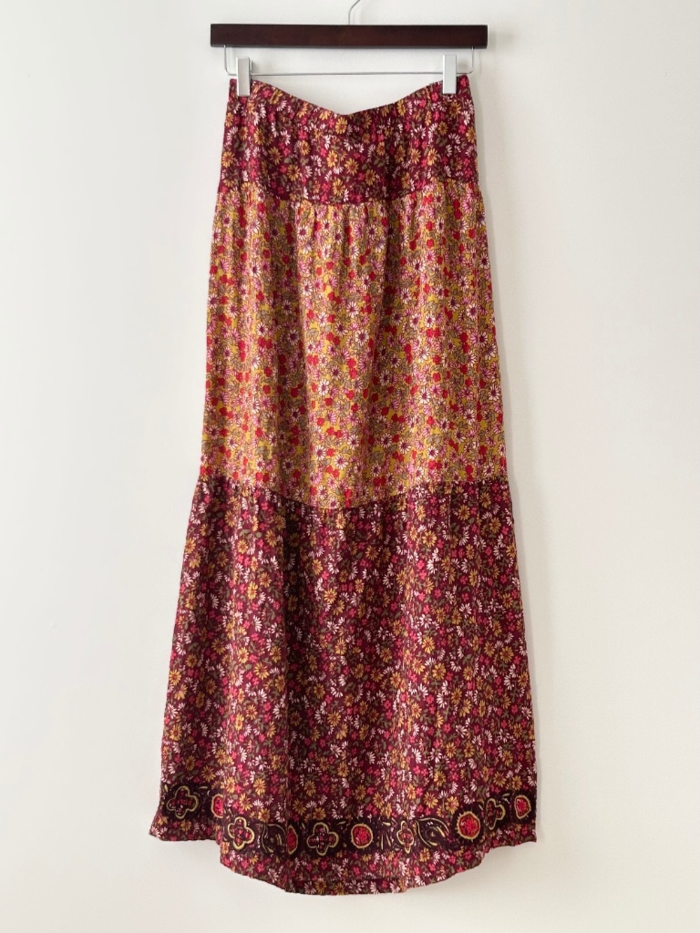 Natural Life Camille Embroidered Floral Maxi Skirt